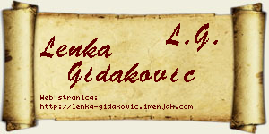 Lenka Gidaković vizit kartica